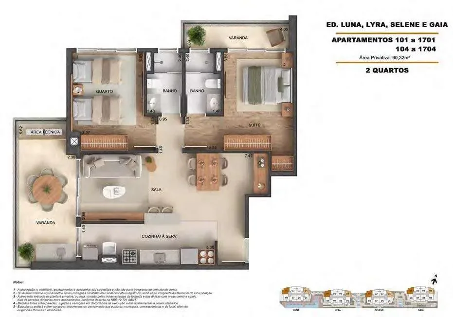 Planta 90m²
