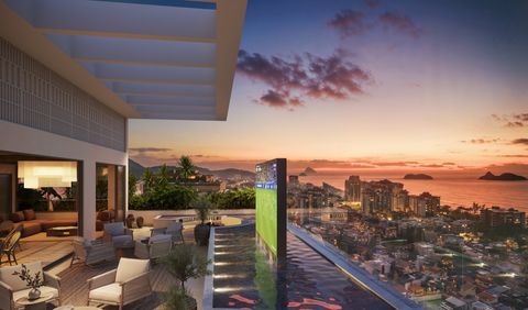 Terraço rooftop do Kronos com vista para a Barra